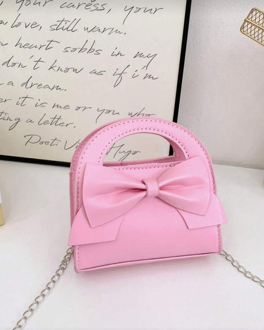 Cute Bow Pink Crossbody Bag