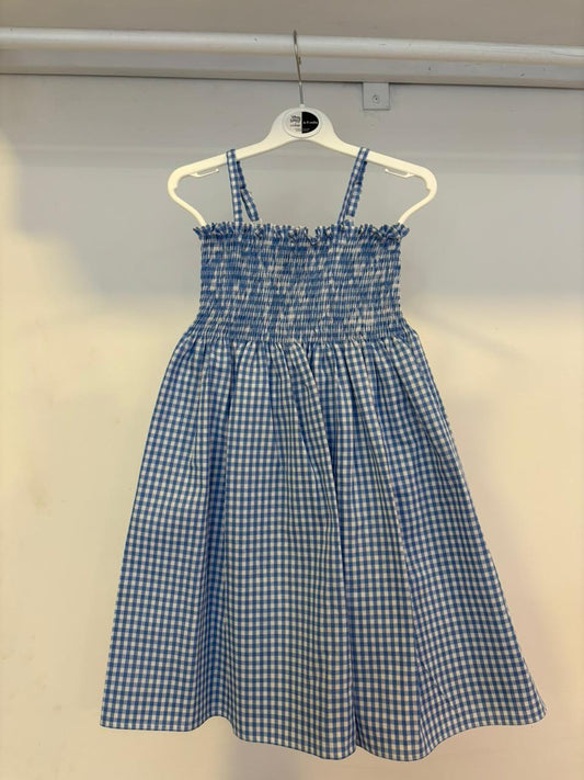 Shells Blue Check Smock Dress