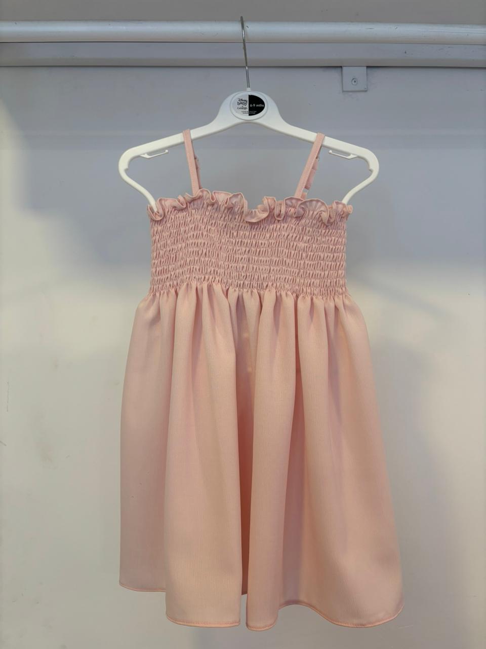 Shells Light Pink Smock Dress