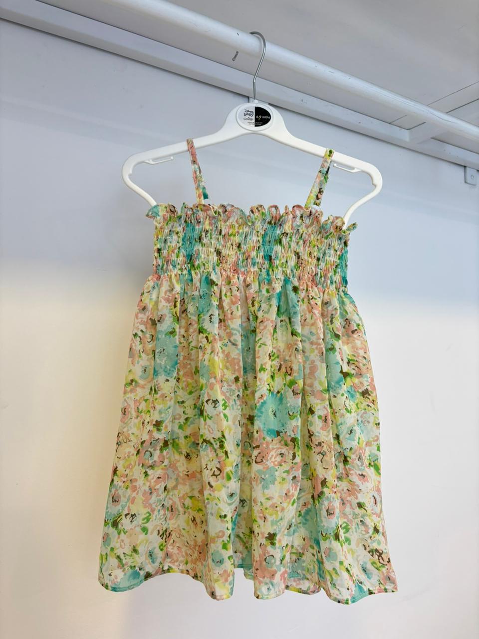 Shells Green Printed Smock Dress