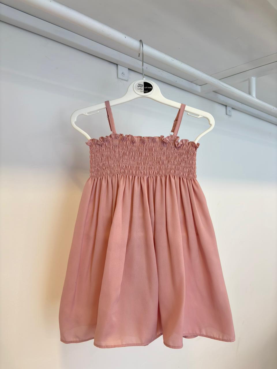 Shells Dark Pink Smock Dress