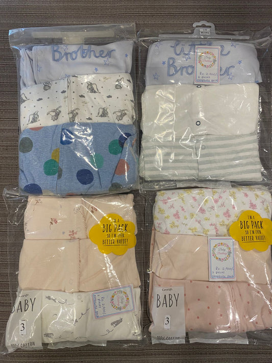 Baby Beddings 3Pcs Sleep Suits Set | 3-6M