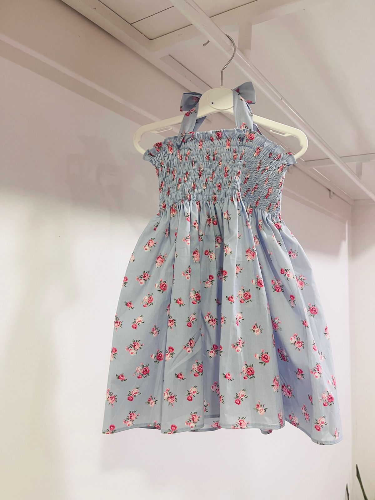 Shells Blue Rose Pink Smoke Dress