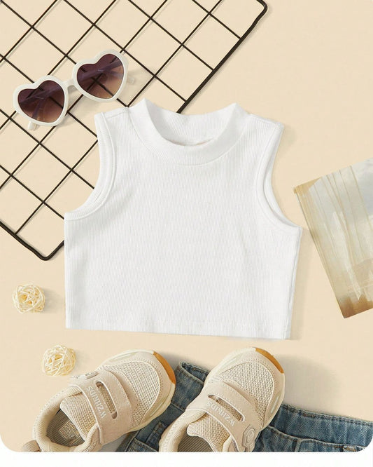 Baby Girls Mock Neck Tank Top | 6M - 3Y
