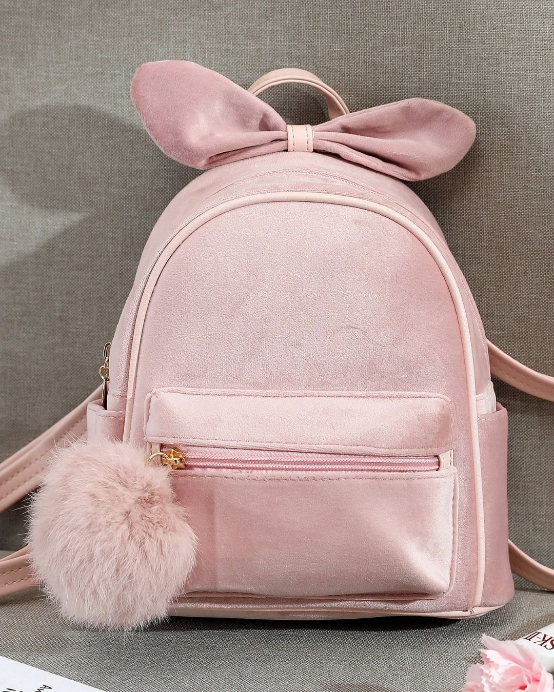 BB Cute Pompom Bowknot Backpack