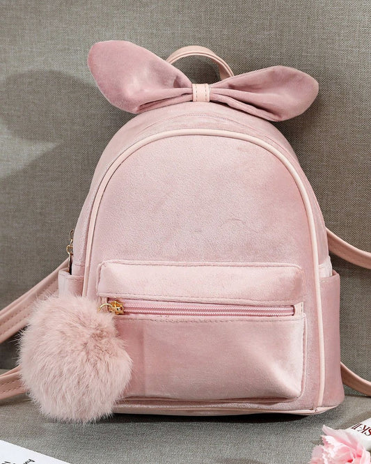 BB Cute Pompom Bowknot Backpack