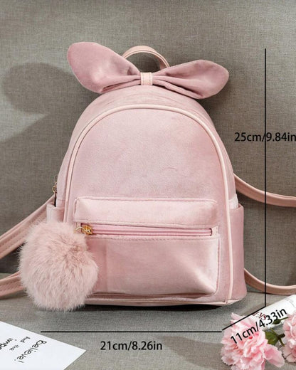 BB Cute Pompom Bowknot Backpack