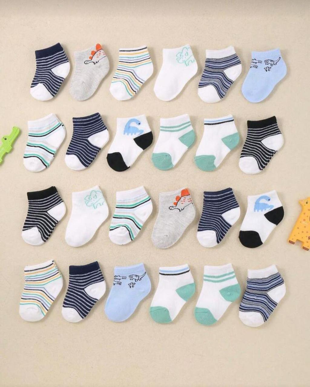 BB Solid Color Dinosaur Themed Socks