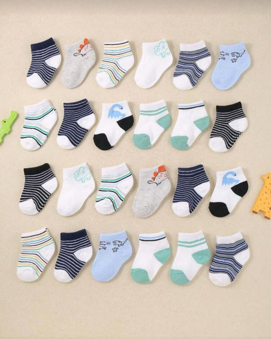 BB Solid Color Dinosaur Themed Socks
