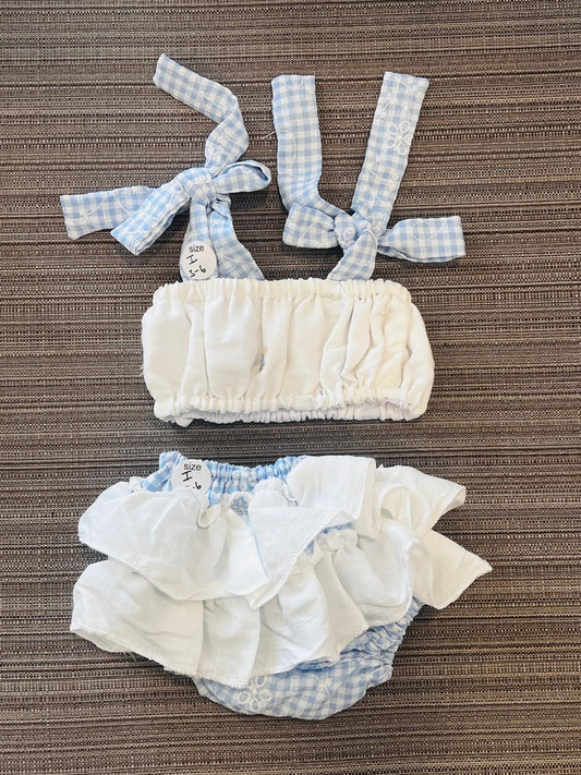FNB White & Blue 2-Piece Set | 3-6M