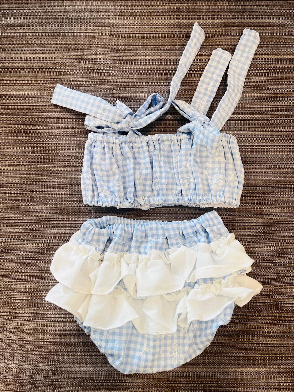 FNB White & Blue 2-Peice Set | 6-12M