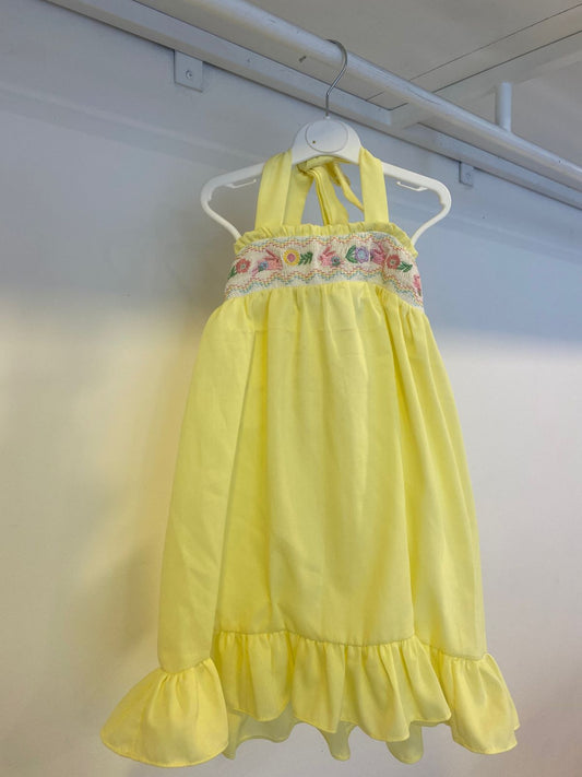 Shells Yellow Emb Dress | 3Y
