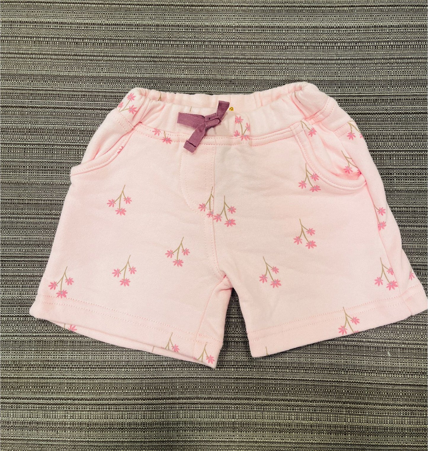 BBS Light Pink Floral With Bow Short