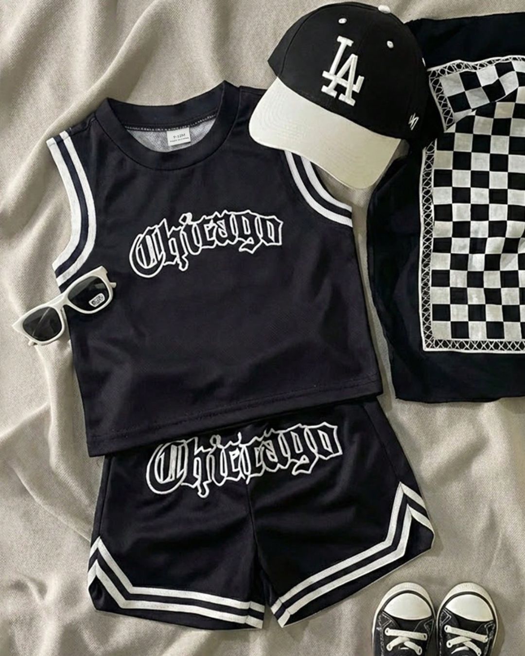 Baby Boys CHICAGO Mesh Tank Top & Shorts Set | 6M - 3Y
