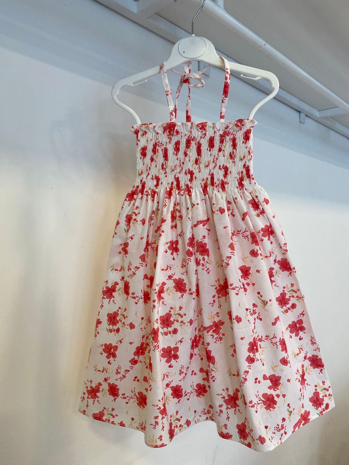 Shells Red Flower Smoke Dress