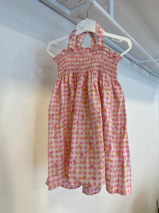 Shells Pink Printed Smoke Dress