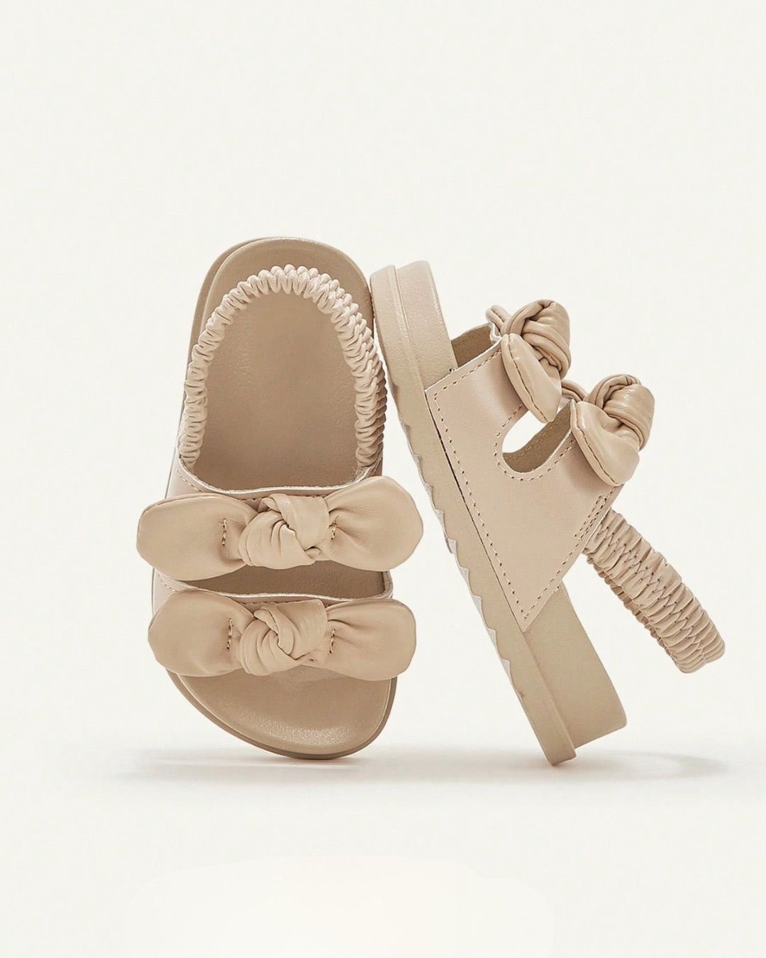 BB Beige Color Bowknot Sandals