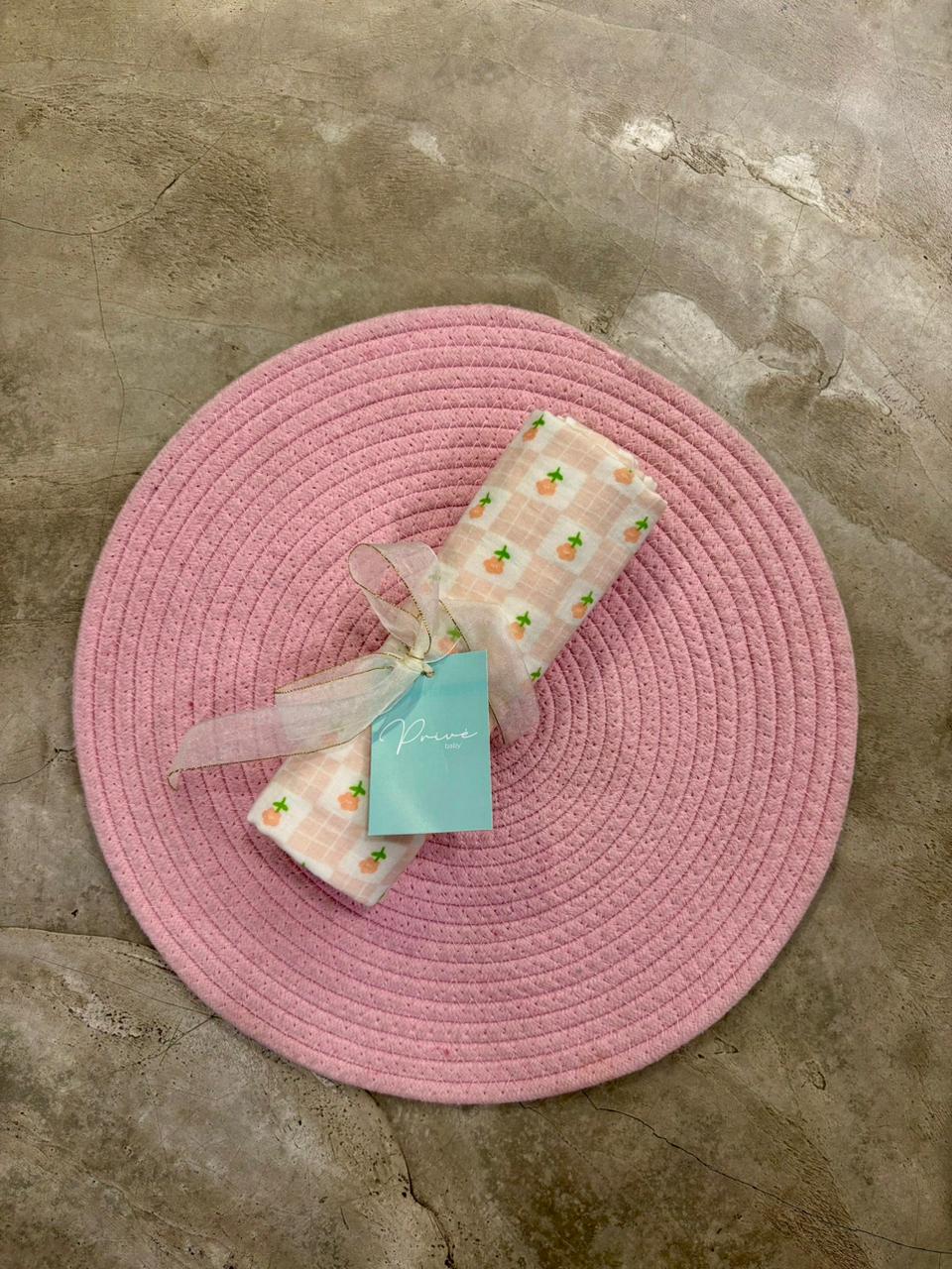 PB Pink Printed Baby Bath Sheets