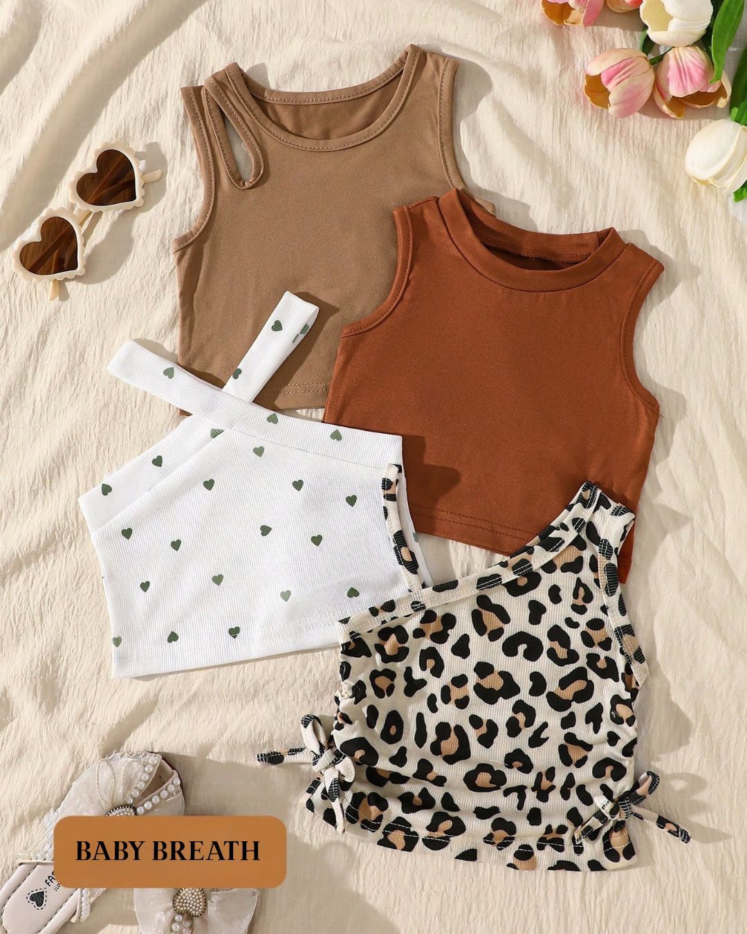 Baby Girls Casual Tank Tops | 6M - 3Y