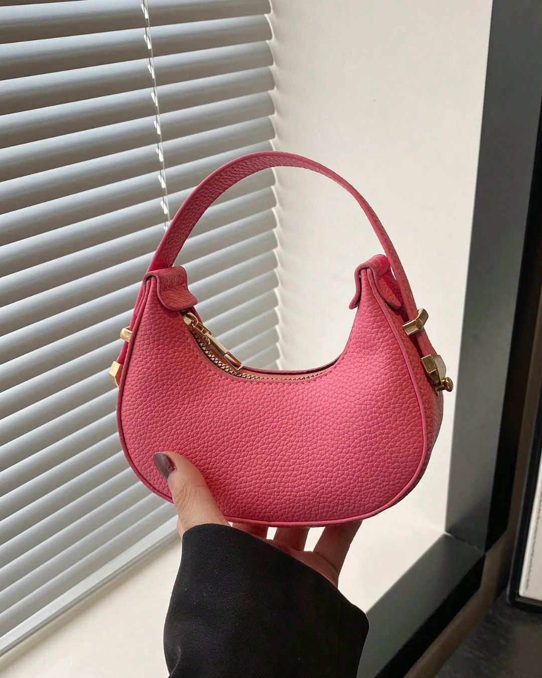 BB Pink Half Moon Handbag