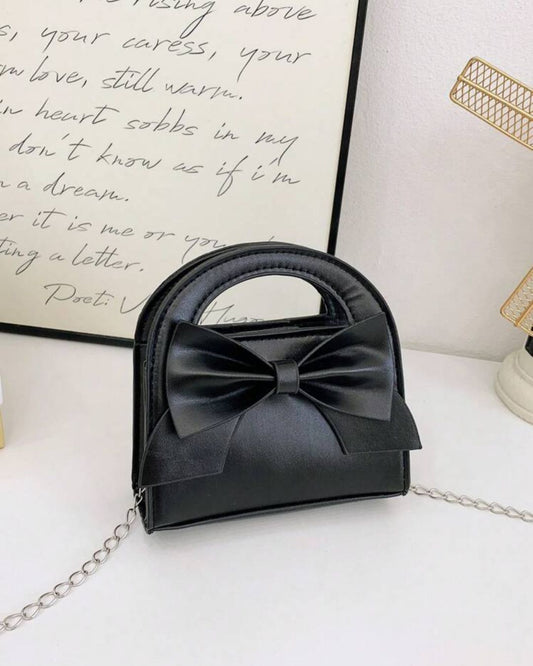BB PU Leather Bow Design Chain Strap Handbag