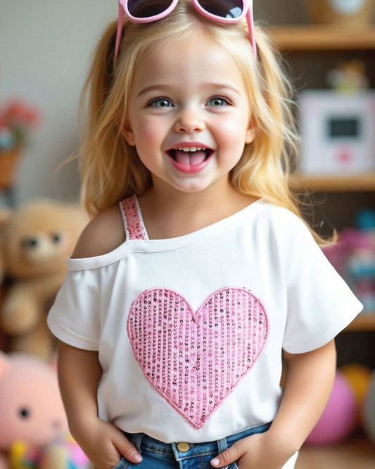 Young Girls Pure White Knit Sleeveless Casual Cute T-Shirt | 4Y - 7Y