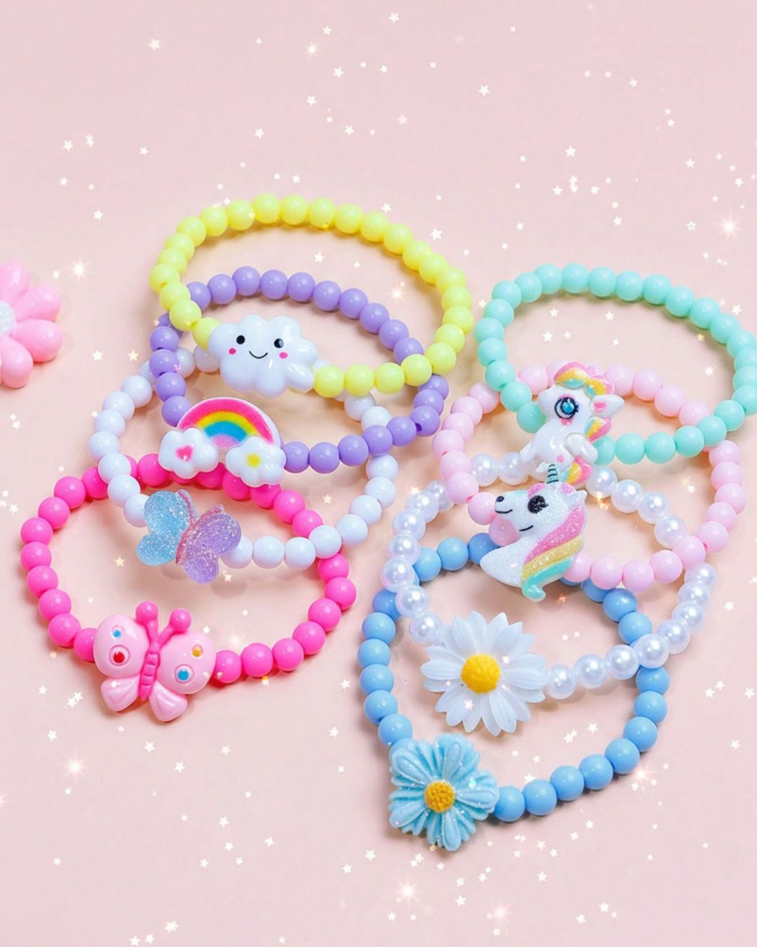 BB Pastel Color Bead Bracelets