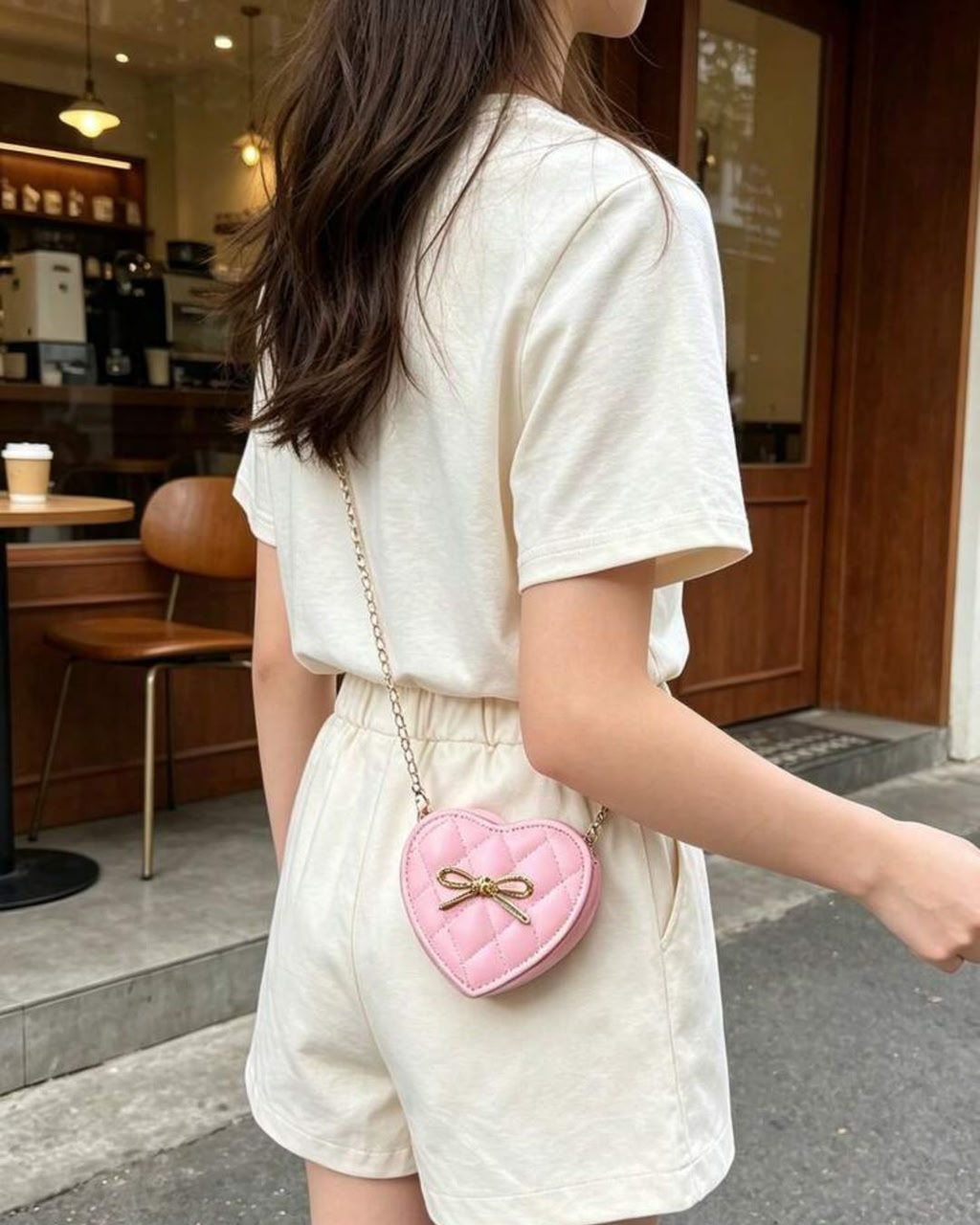 BB Cute Bow & Heart Shaped Shoulder Bag
