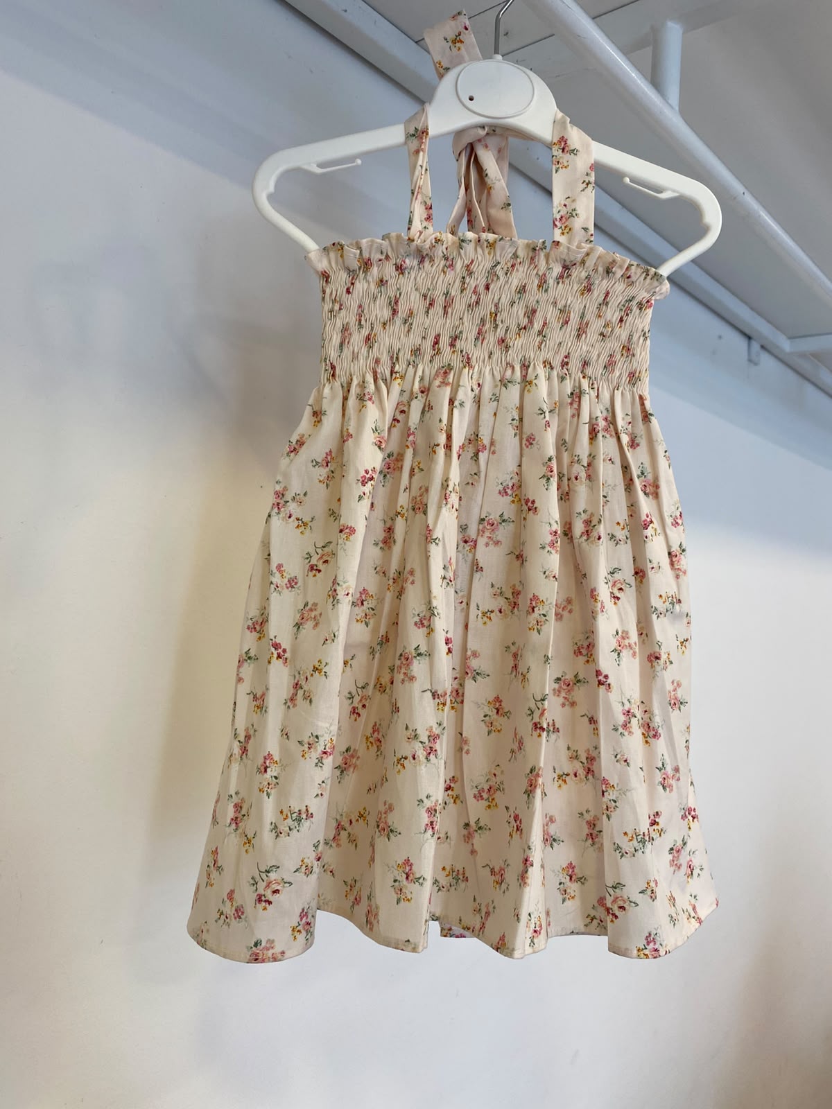 Shells Peach Printed Smoke Dress