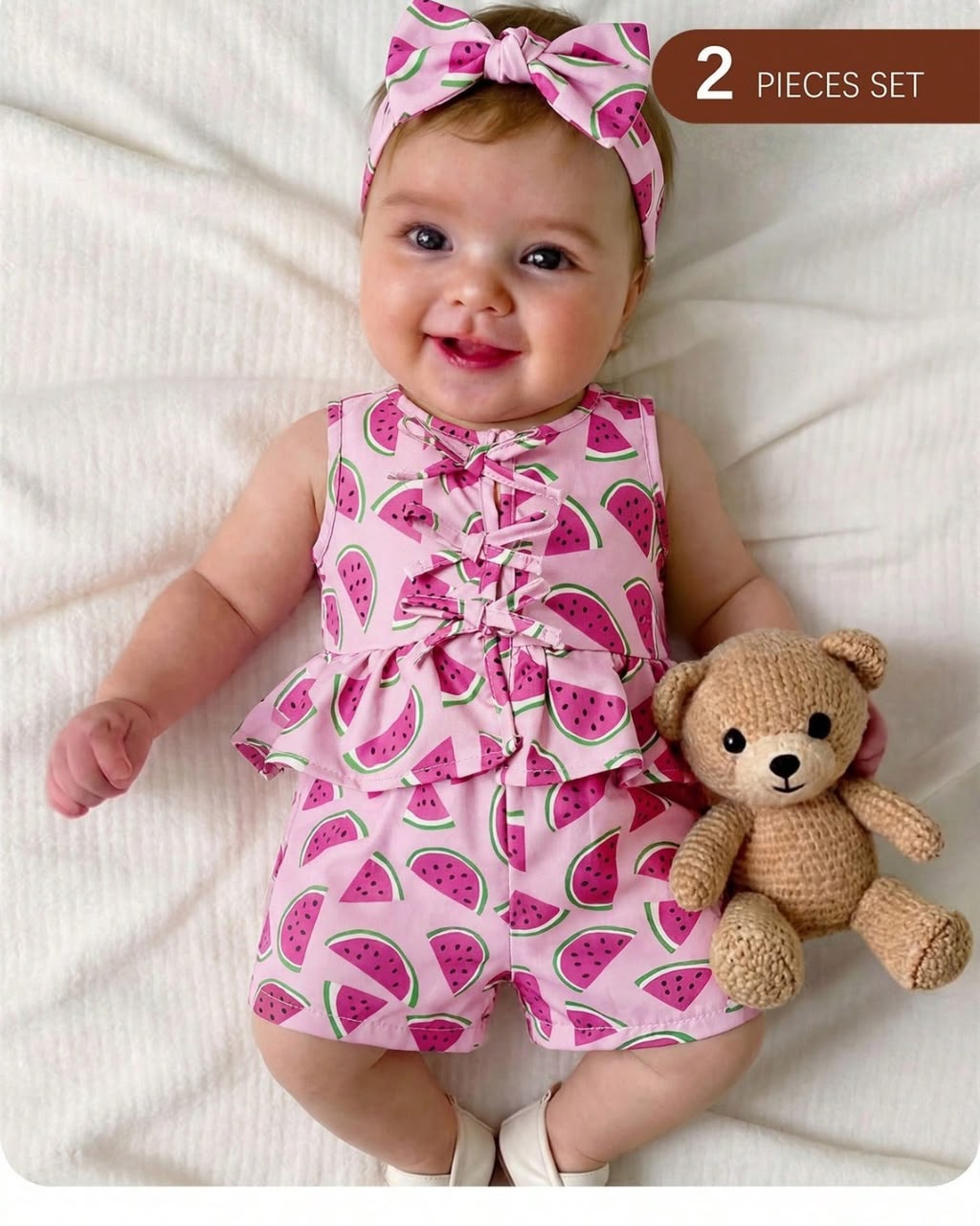 Newborn Watermelon Printed Top & Pants Set | 0M - 6M