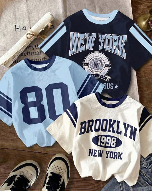 Young Girls/Boys Sporty Graphics Tees | 6M - 3Y