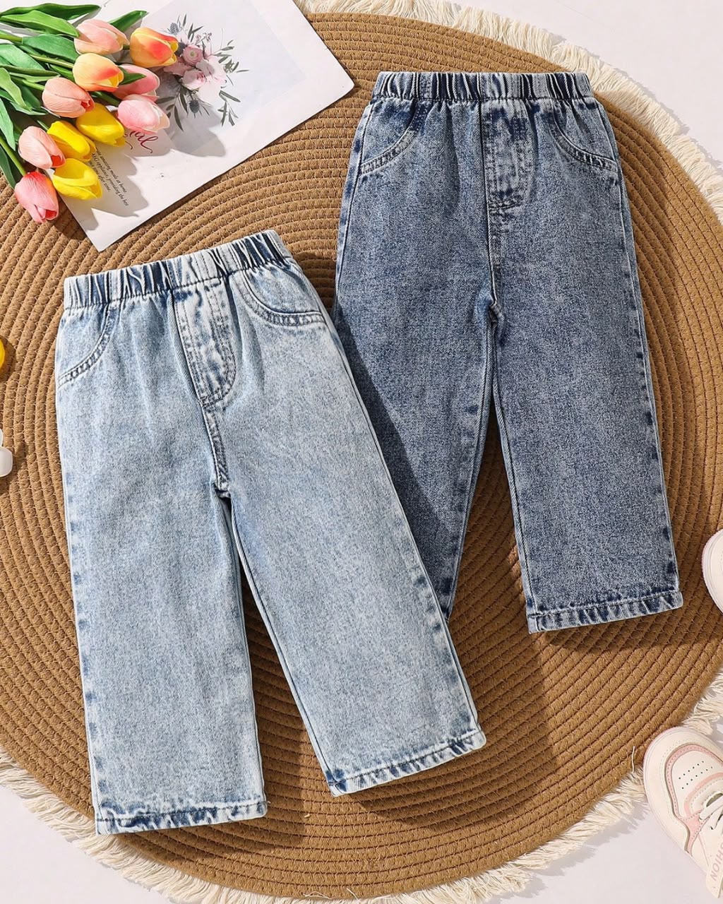 Baby Girls Loose Fit Jeans | 6M - 3Y
