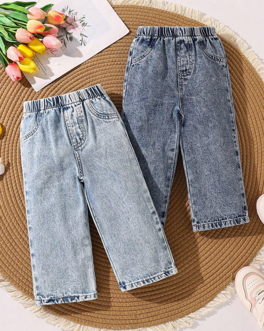 Baby Girls Loose Fit Jeans | 6M - 3Y