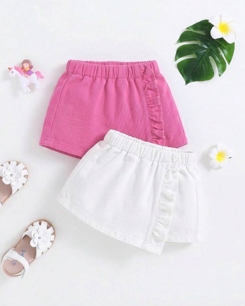 Baby Girls Flounce Denim Skirts | 6M - 3Y
