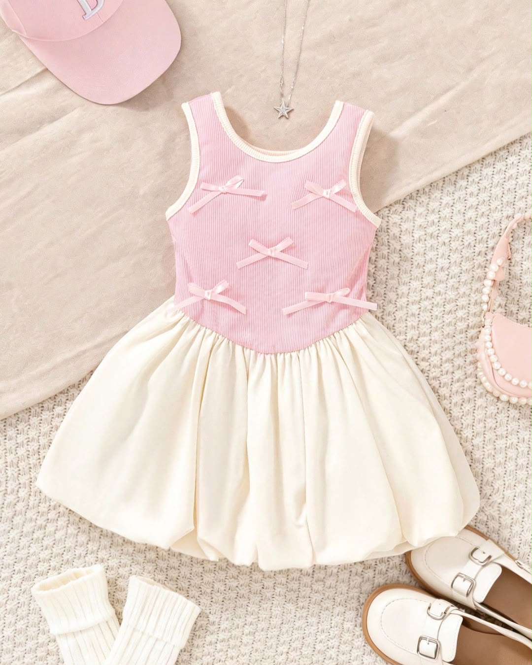 Baby Girls Ballet Style Colorblock Dress | 3M - 3Y