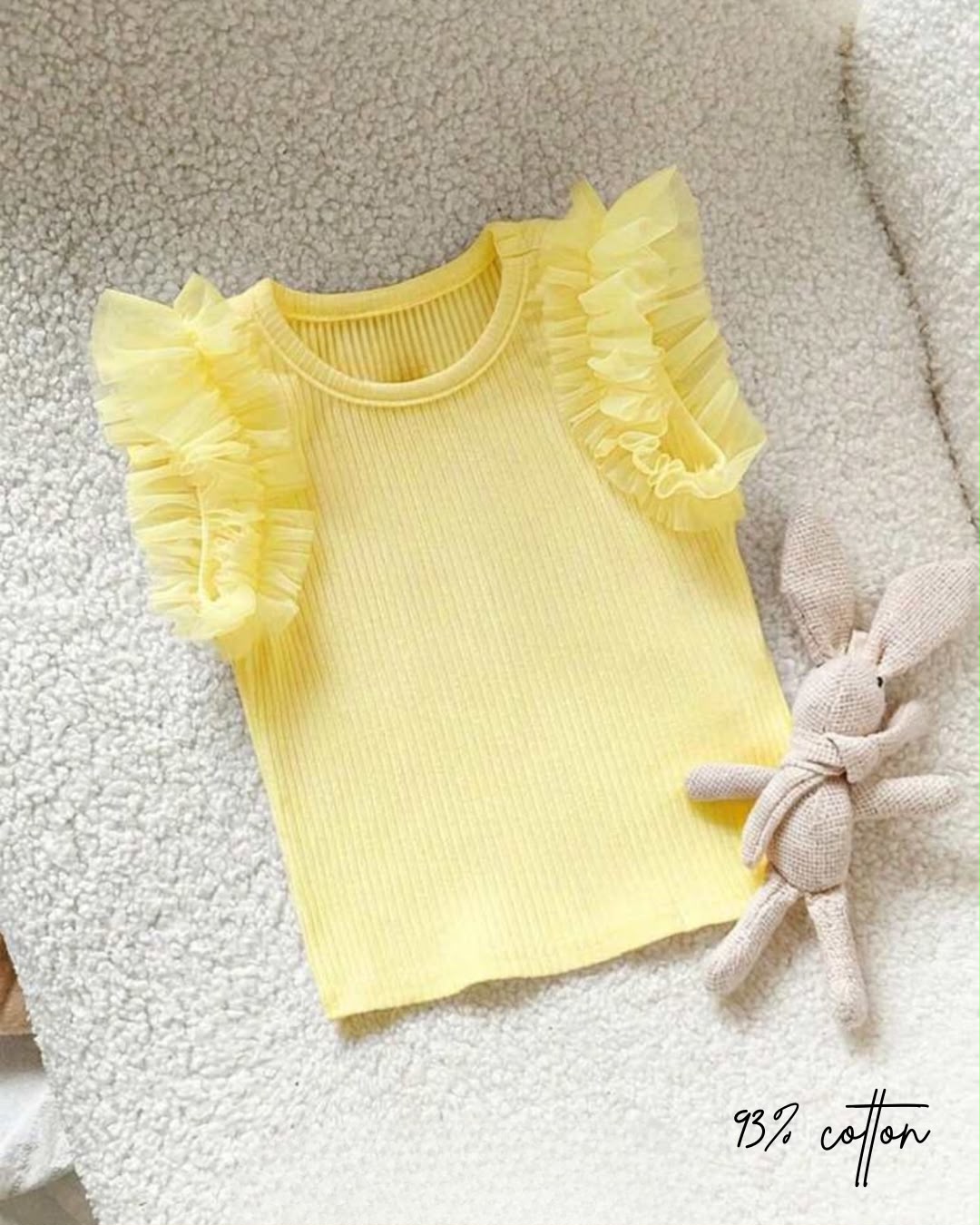 Baby Girls Solid Color Knit Soft Round Neck Short Sleeve Top | 6M - 3Y