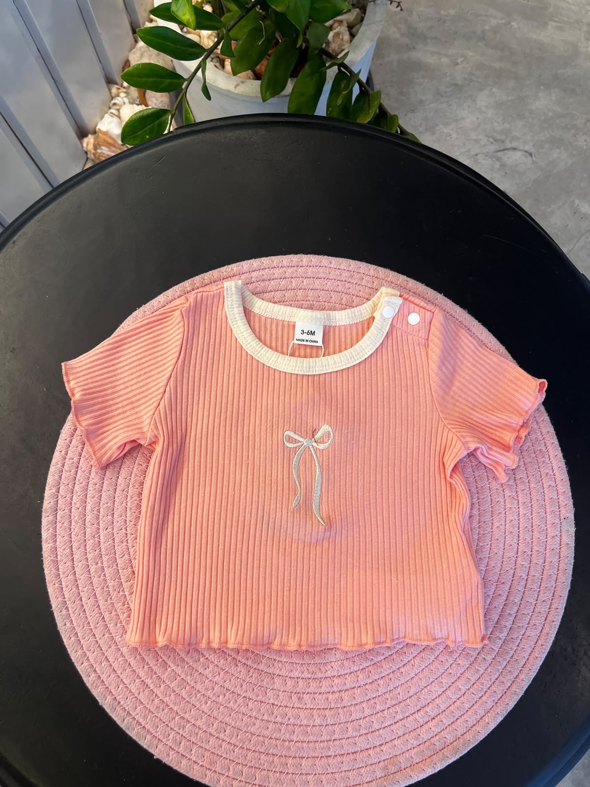 Baby Girls Casual & Versatile Cute Embroidered Short Sleeve Tops | 3M - 3Y