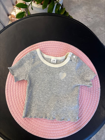 Baby Girls Casual & Versatile Cute Embroidered Short Sleeve Tops | 3M - 3Y
