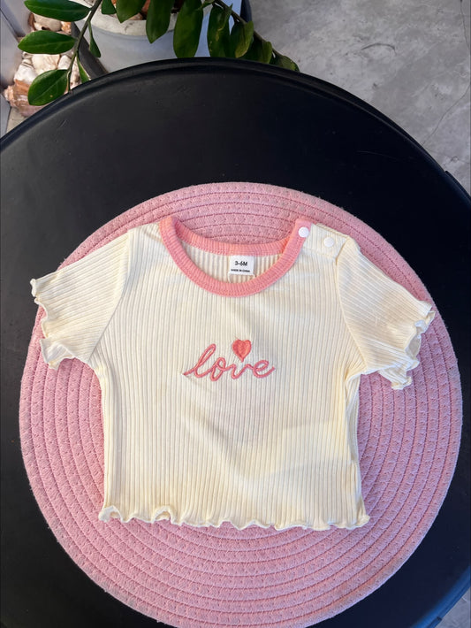 Baby Girls Casual & Versatile Cute Embroidered Short Sleeve Tops | 3M - 3Y