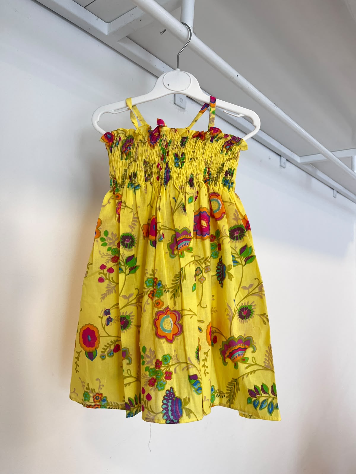 Shells Yellow Printed Smoke Dress