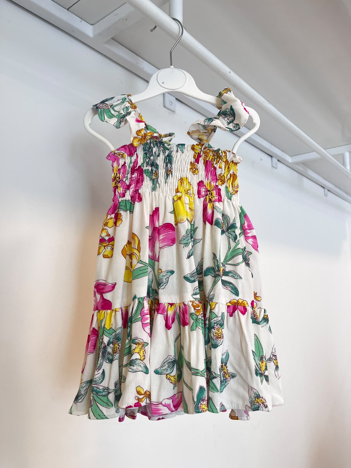 Shells White Flower Smoke Dress