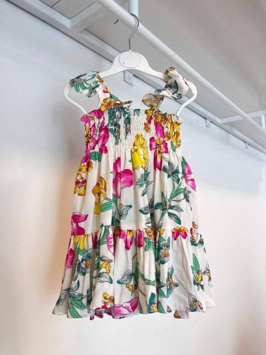 Shells White Flower Smoke Dress