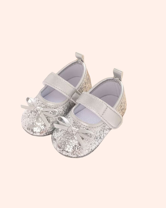 BB Solid Color Bow PU Soft Bottom Non-Slip Shoes | CN20 [11.3cm]