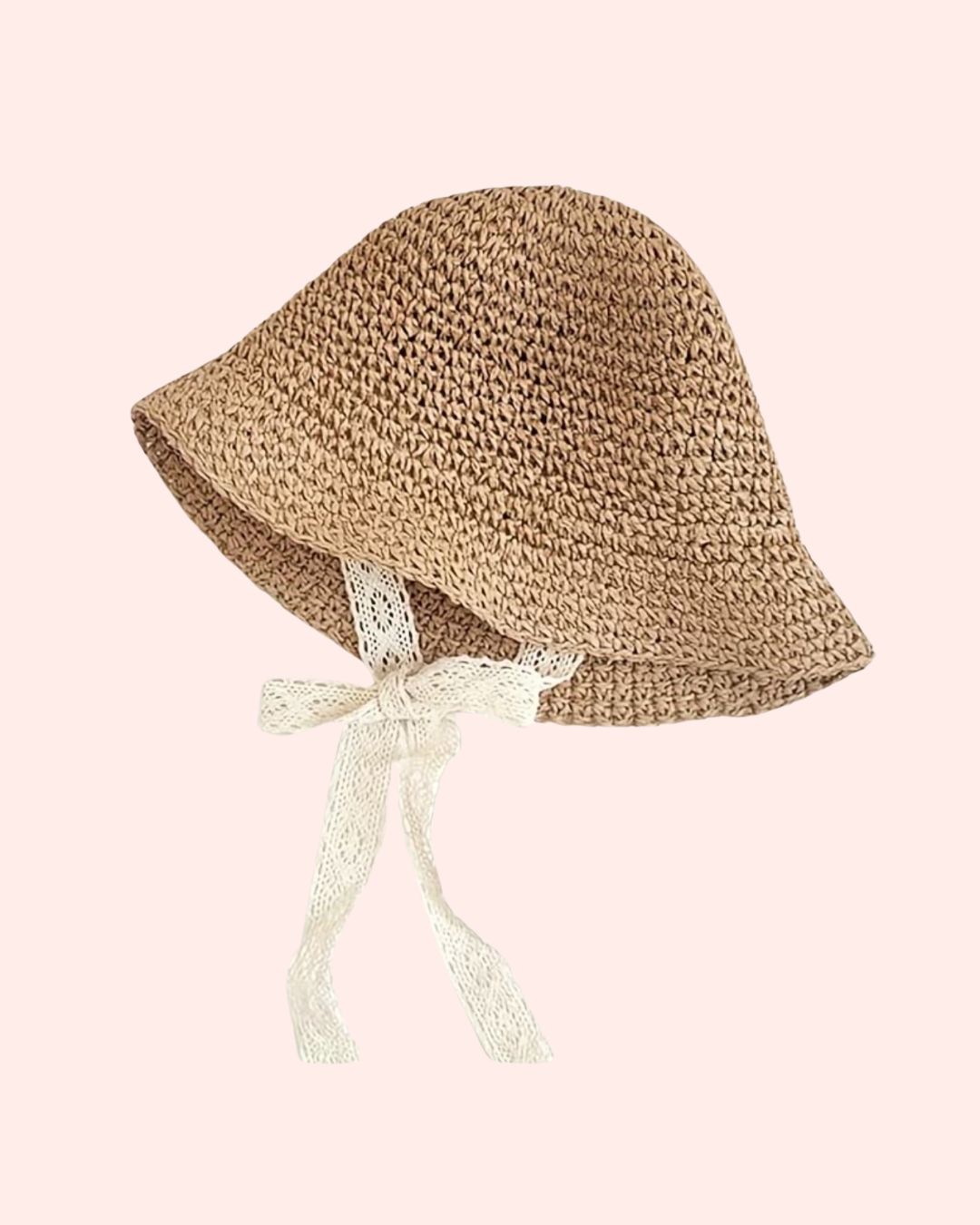 BB Tan Woven Straw Sun Hat