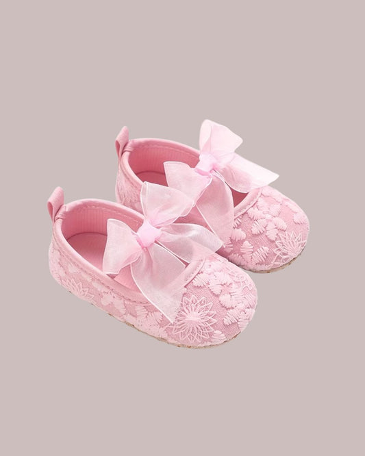 BB Lace Bow Princess Soft Sole Shoes