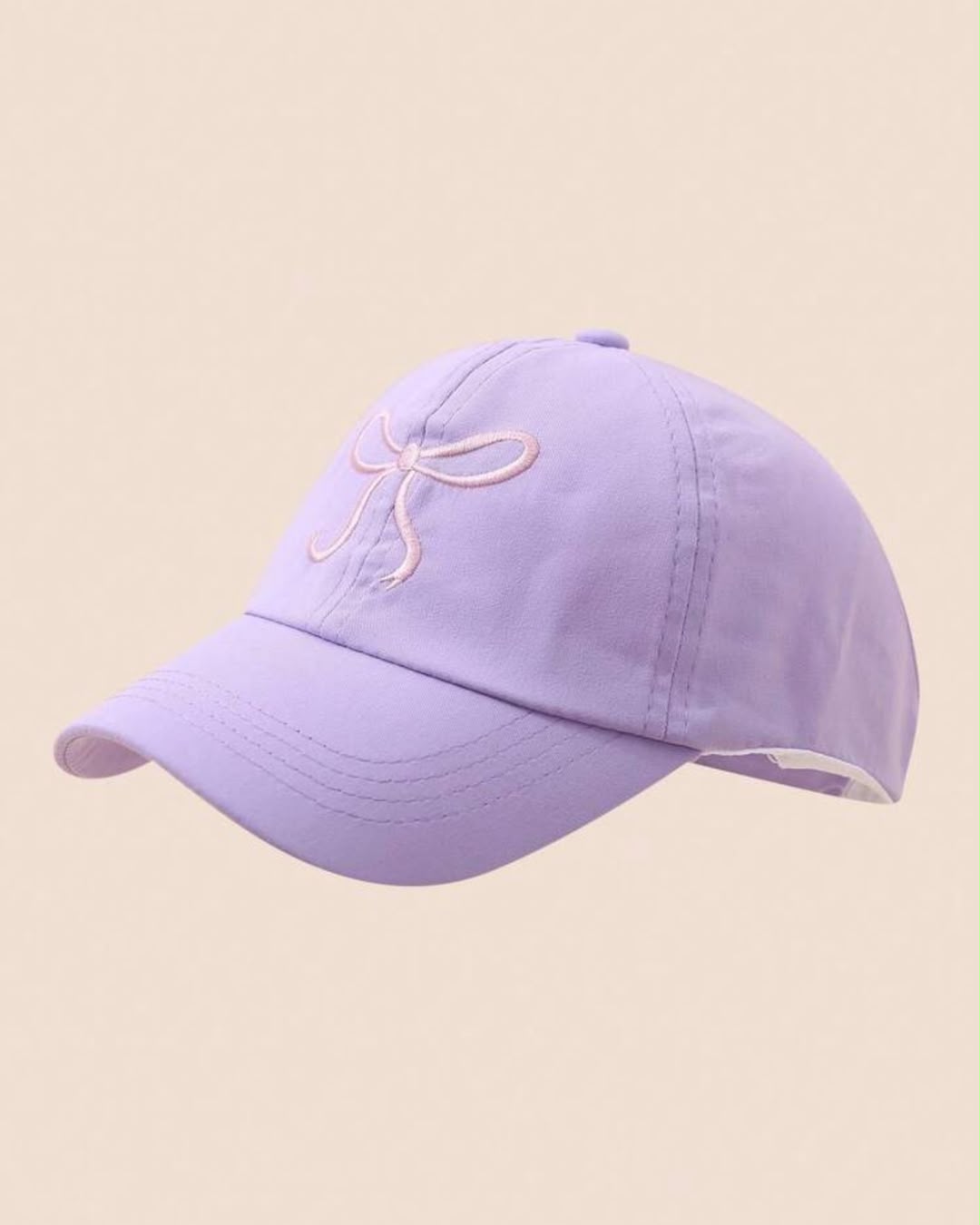 BB Bow Embroidered Purple Cap | 3Y - 8Y