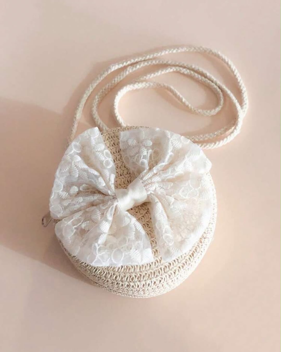 BB Round Straw Crossbody Bag