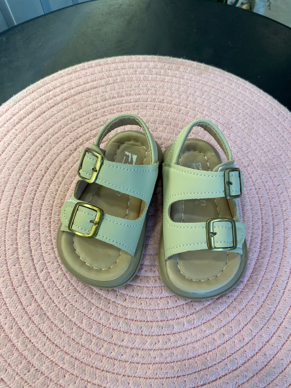 BB Double Buckle Footbed Sandals