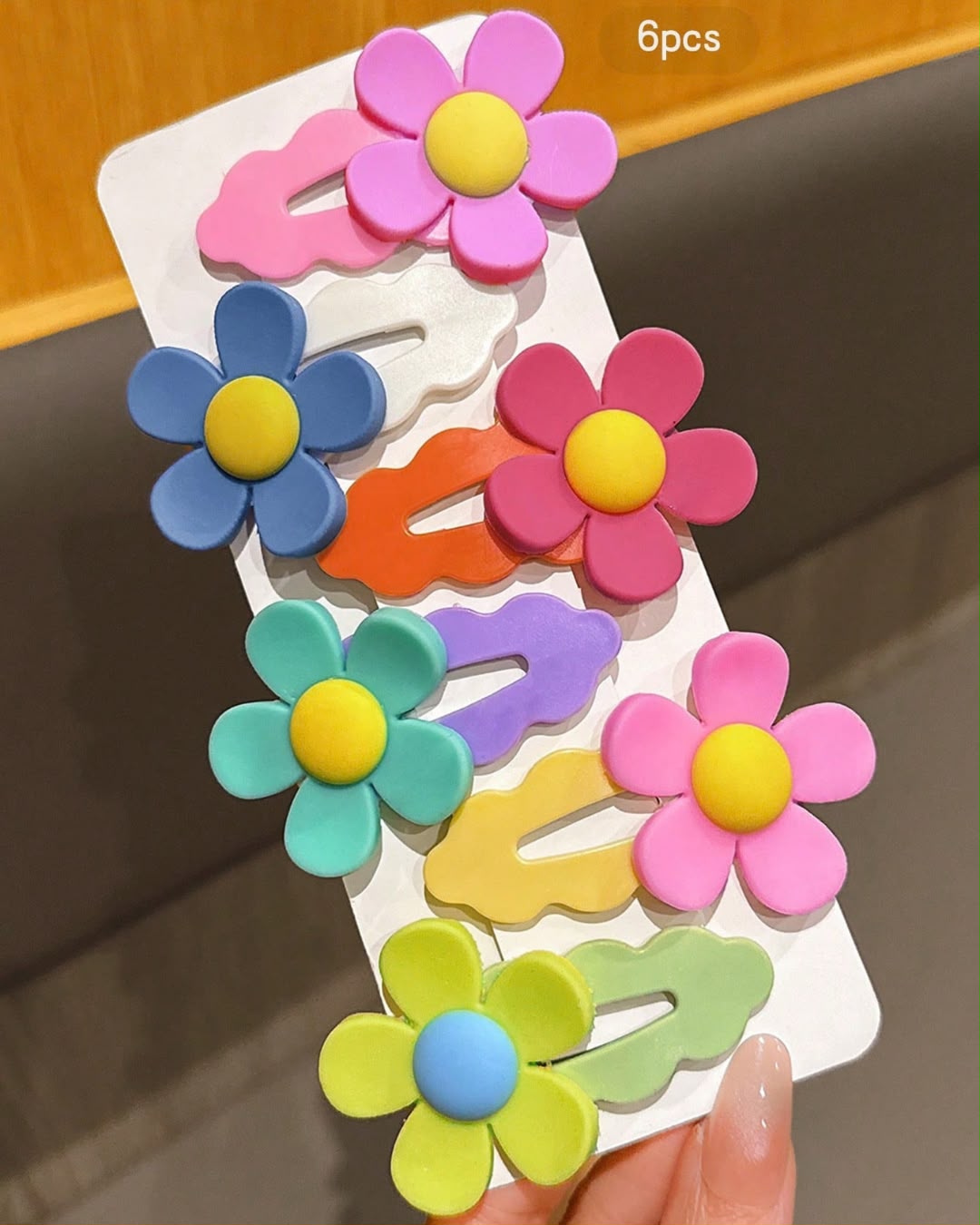 BB Candy Colors Floral Hair Clips Set