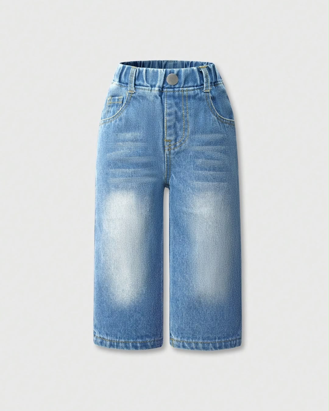 Baby Girls/Boys Straight Leg Light Wash Denim | 6M - 12M